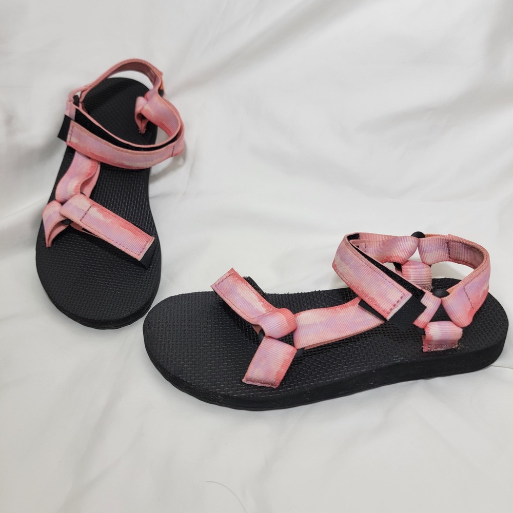 Teva Original Universal Sandals Womens 7 Pink Tie Dye Straps 1124231
